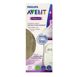 Avent Bib Natural Verre 240Ml 1M