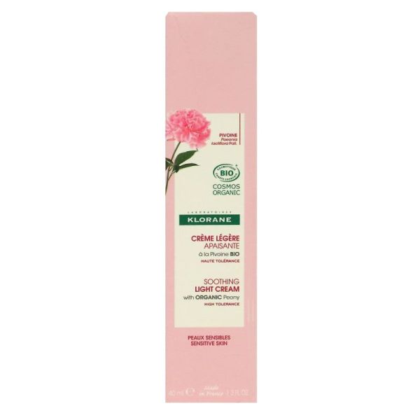 Klorane Creme Legere Apaisante Bio Tb40Ml