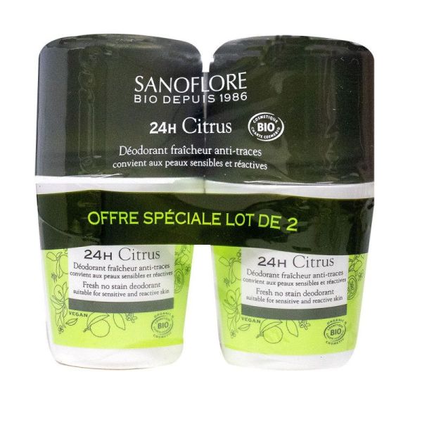 Sanoflore Deo Bille Vent De Citrus 2X50Ml