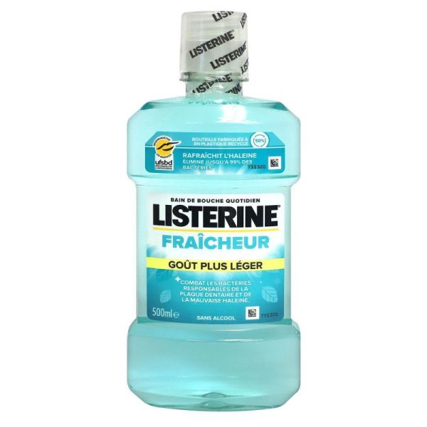 Listerine Fraicheur Gout Plus Leger 500Ml