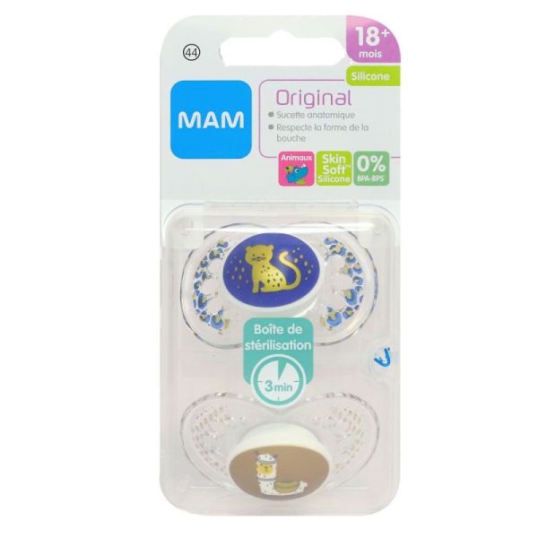 Mam Sucet Animaux 2Age Silic Bt 2