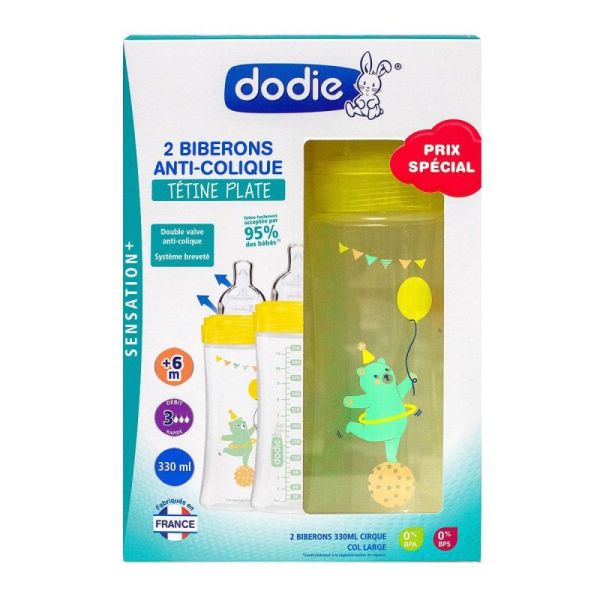 Dodie Bib 330Ml T Pla3 Cir Jau2