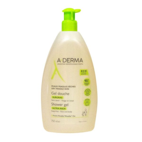 A-Derma Indisp Gel Dch S/G Fl750Ml